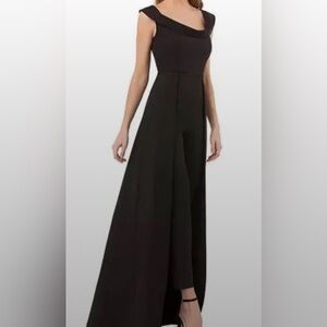 Kay Unger Black Maxi Jumpsuit
